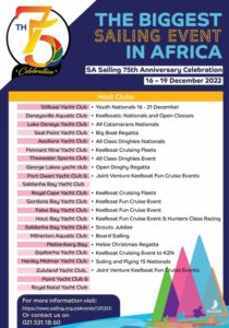 SA Sailing 75th Anniversary Celebration @ All across South Africa